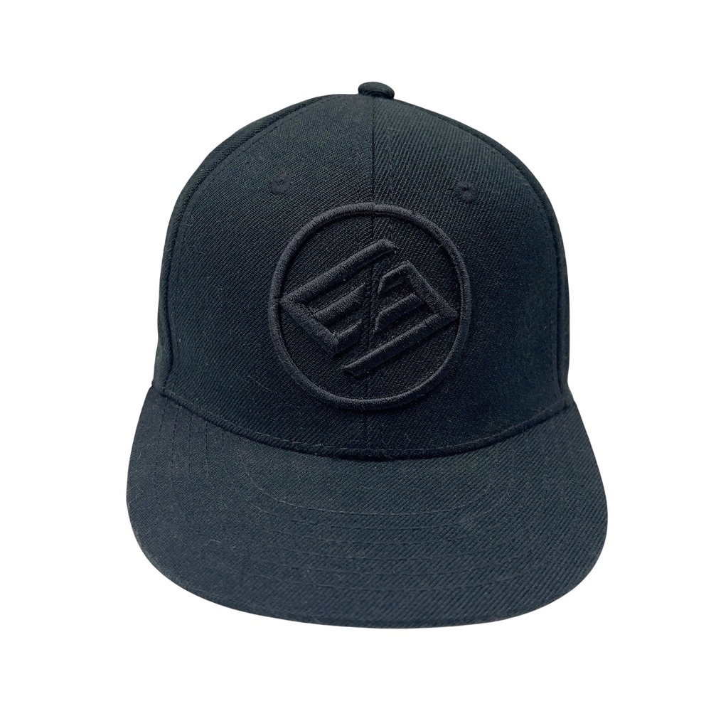 ENYCE Sean Combs Black Baseball Cap Embroidered Logo Flat Brim‎ Mens One Size